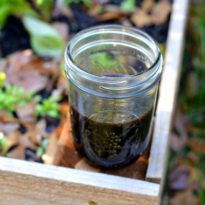 Easy Balsamic Jam Dressing - caramel and cashews