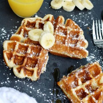 Gluten Free Waffle Recipe - caramel and cashews