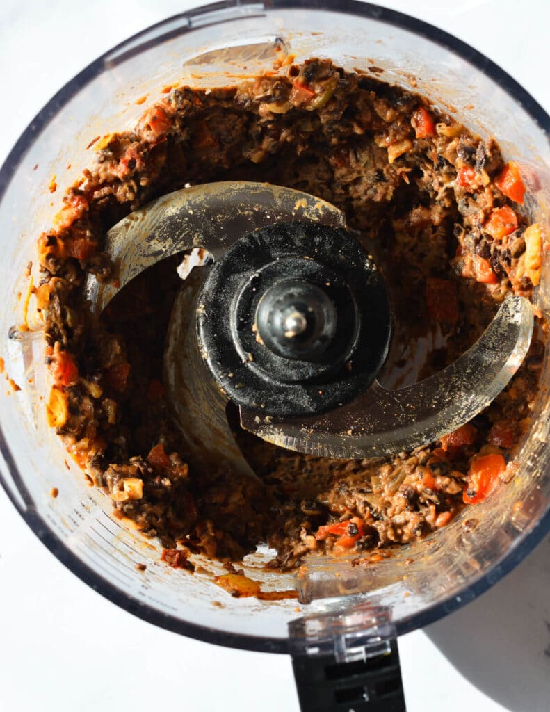 Spicy Black Bean Burger - caramel and cashews