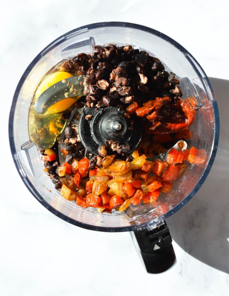 Spicy Black Bean Burger - caramel and cashews