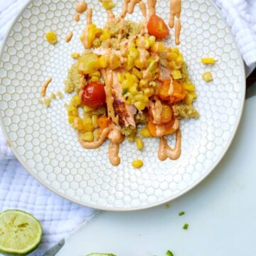 salmon quinoa bowl