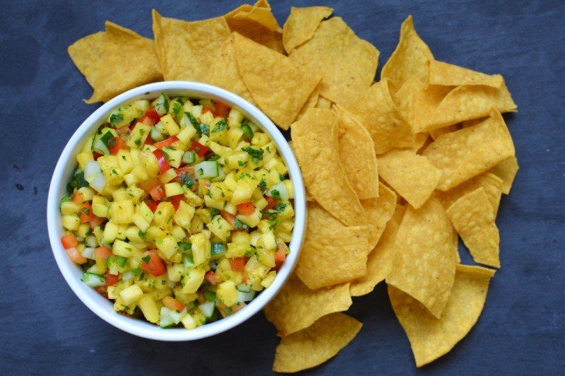 Pineapple Mango Salsa Recipe - caramel and cashews