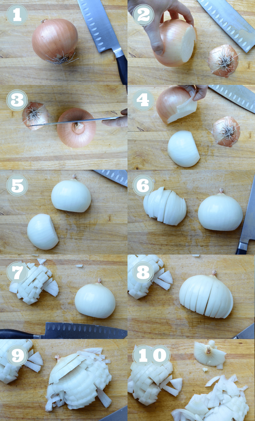 How to cut an onion