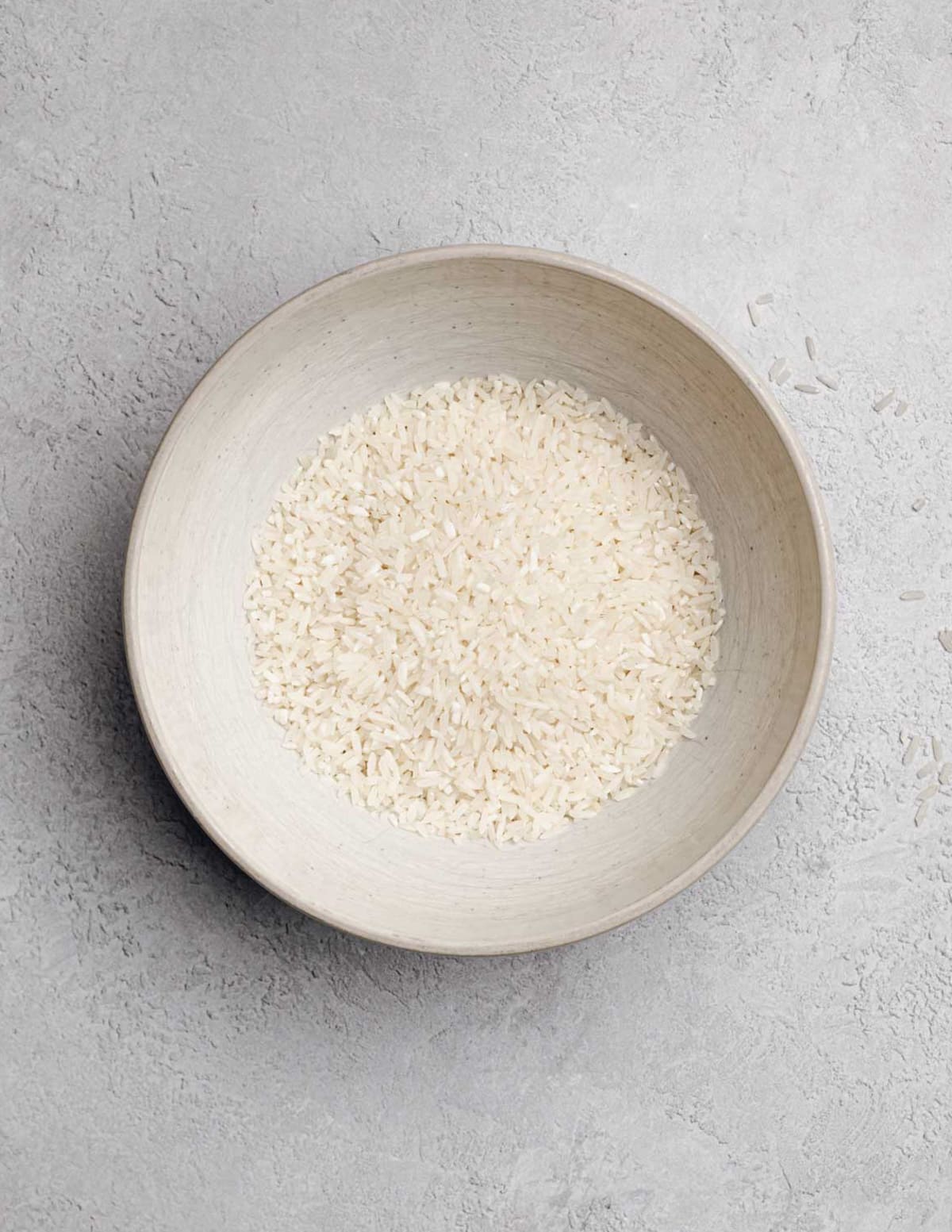 a bowl of white rice.