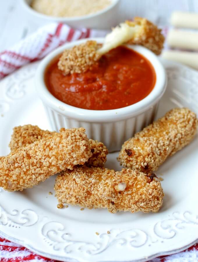 Gluten Free Mozzarella Sticks - caramel and cashews