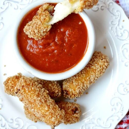 Gluten Free Mozzarella Sticks - caramel and cashews