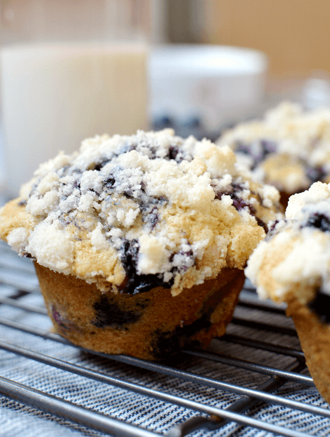 Gluten Free Blueberry Muffins - caramel and cashews