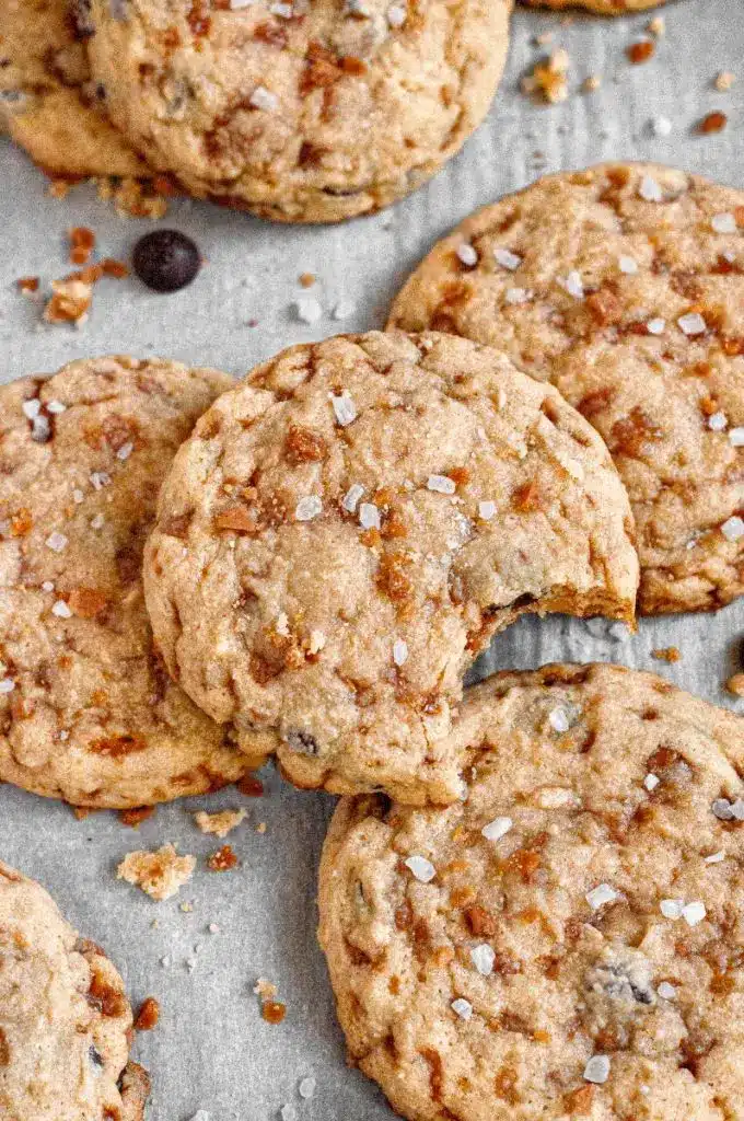 gluten free toffee chocolate chip cookies