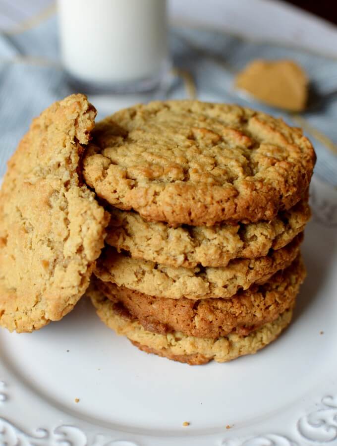 Peanut Butter Oatmeal Cookies - caramel and cashews