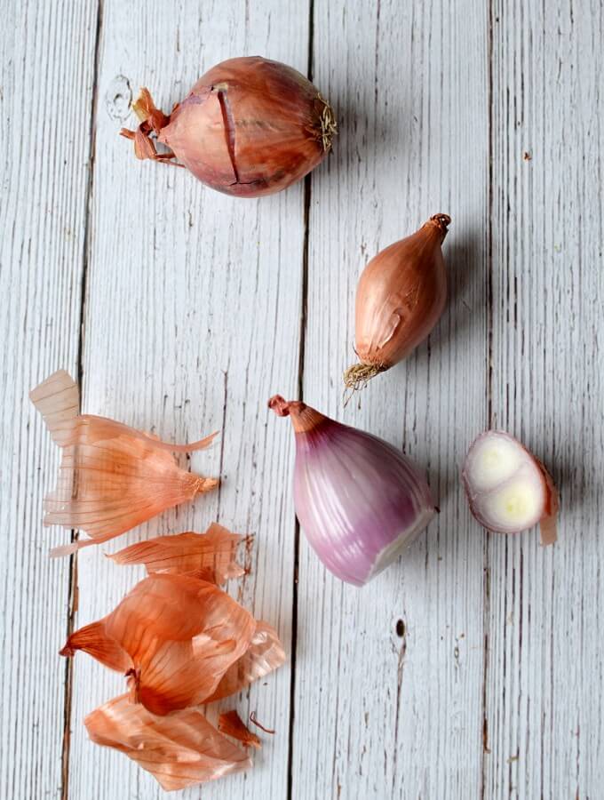 peeled shallots