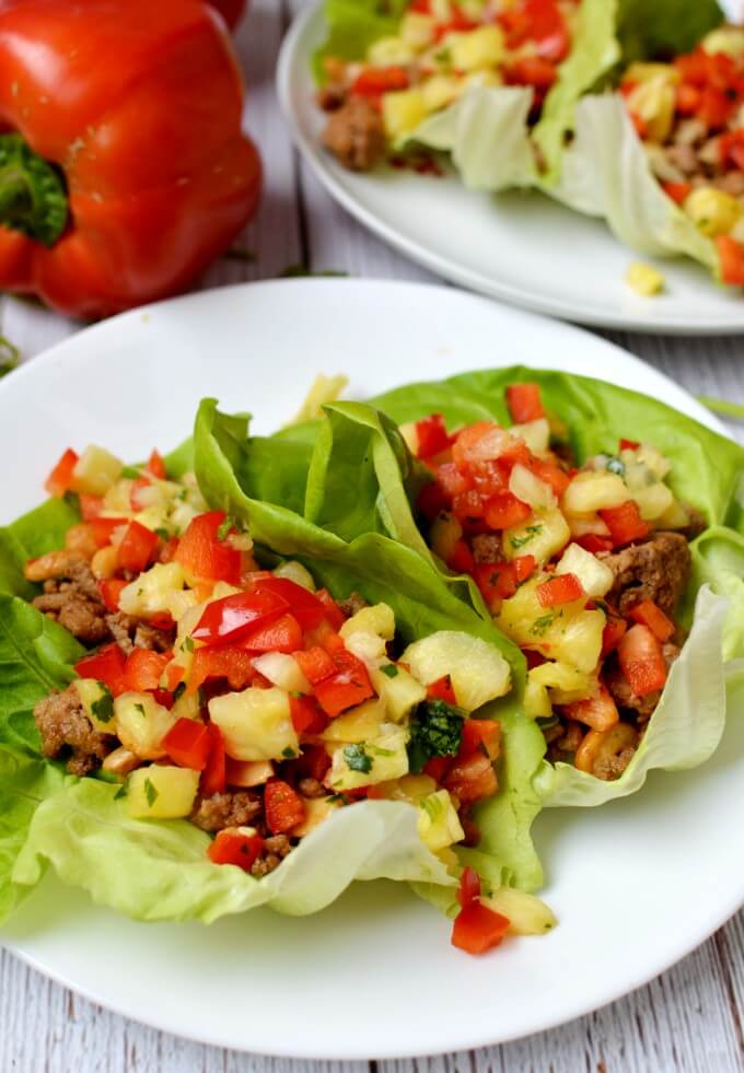 thai turkey lettuce wraps