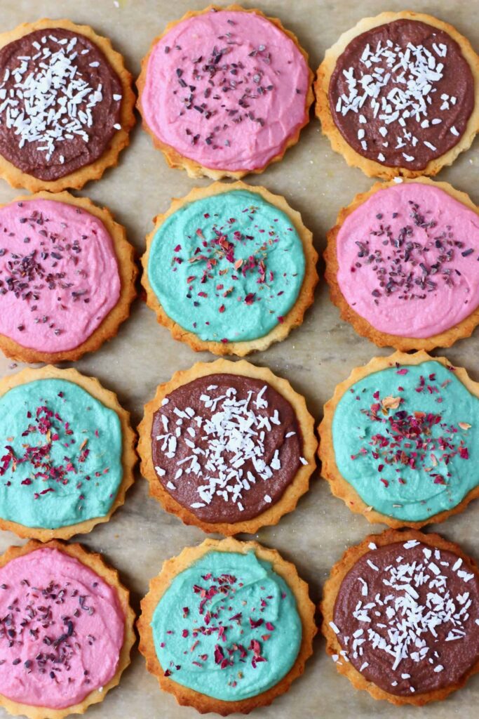 frosted vegan sugar cookies