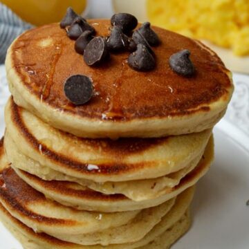 stack of cassava flour pancakes