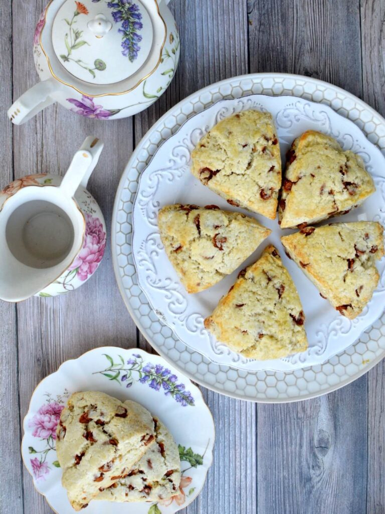 a plate of five gluten free scones