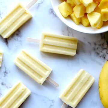 Pineapple Popsicles [100% Fruit] - caramel and cashews