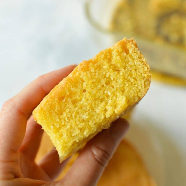 Almond Flour Cornbread [With Cornmeal] caramel and cashews