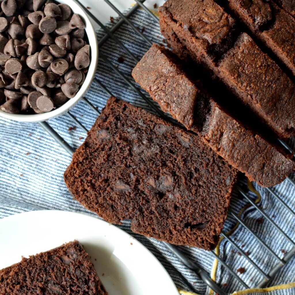 Gluten Free Chocolate Pound Cake caramel and cashews