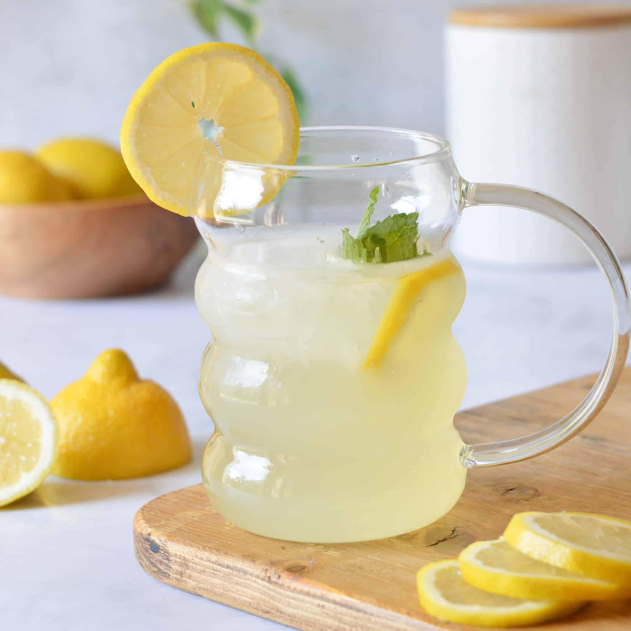 a cup of agave lemonade