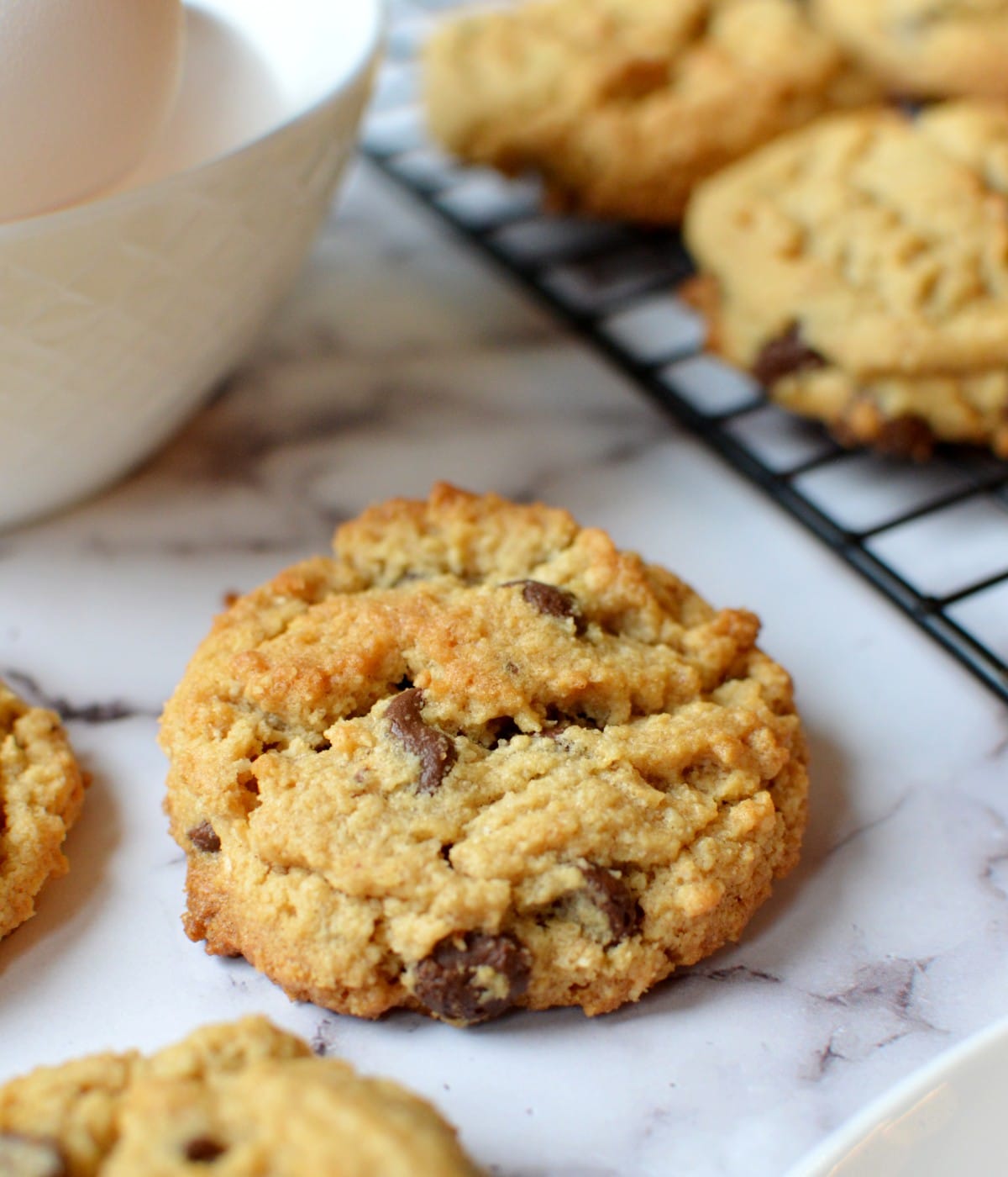 almond flour peanut butter chocolate chip cookie