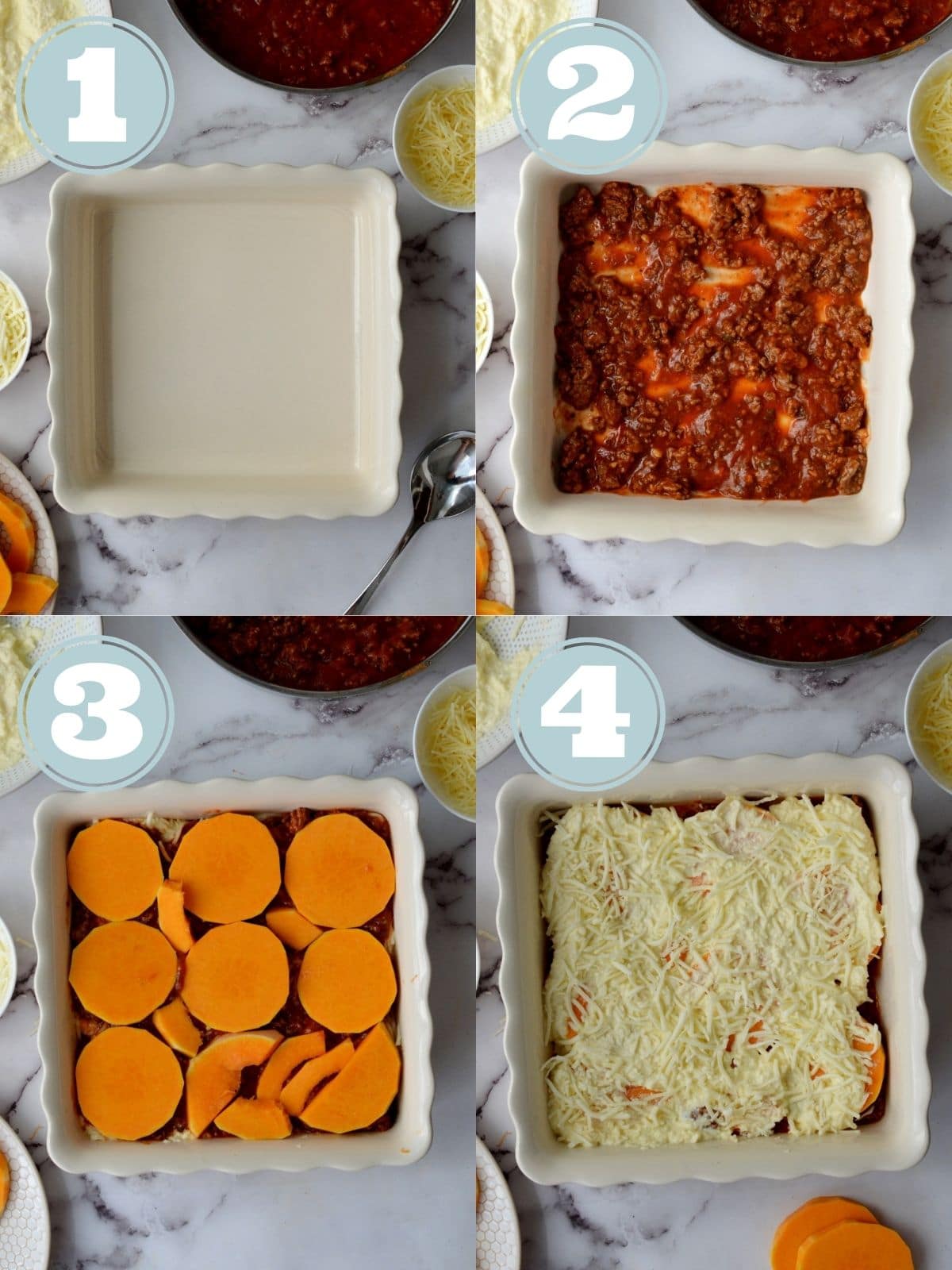 how to assemble the lasagna