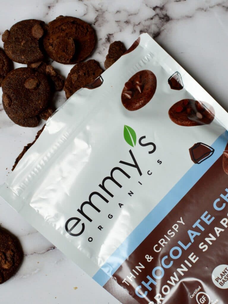 emmys organics chocolate chip brownie  snaps