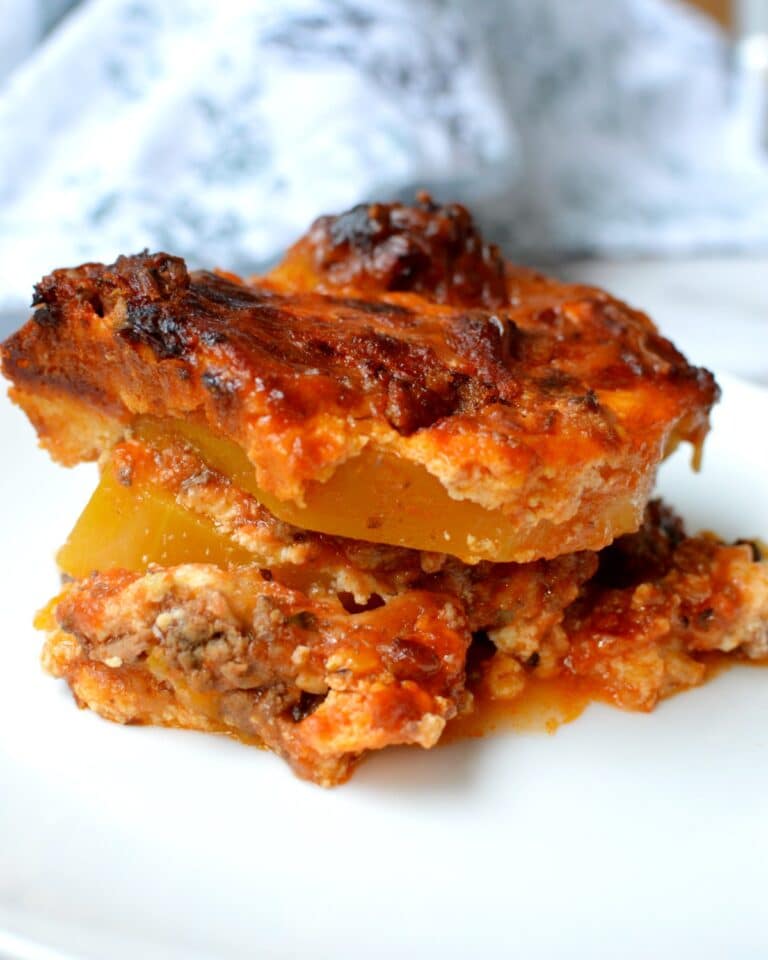 Butternut Squash Lasagna No Noodles & Gluten Free caramel and cashews