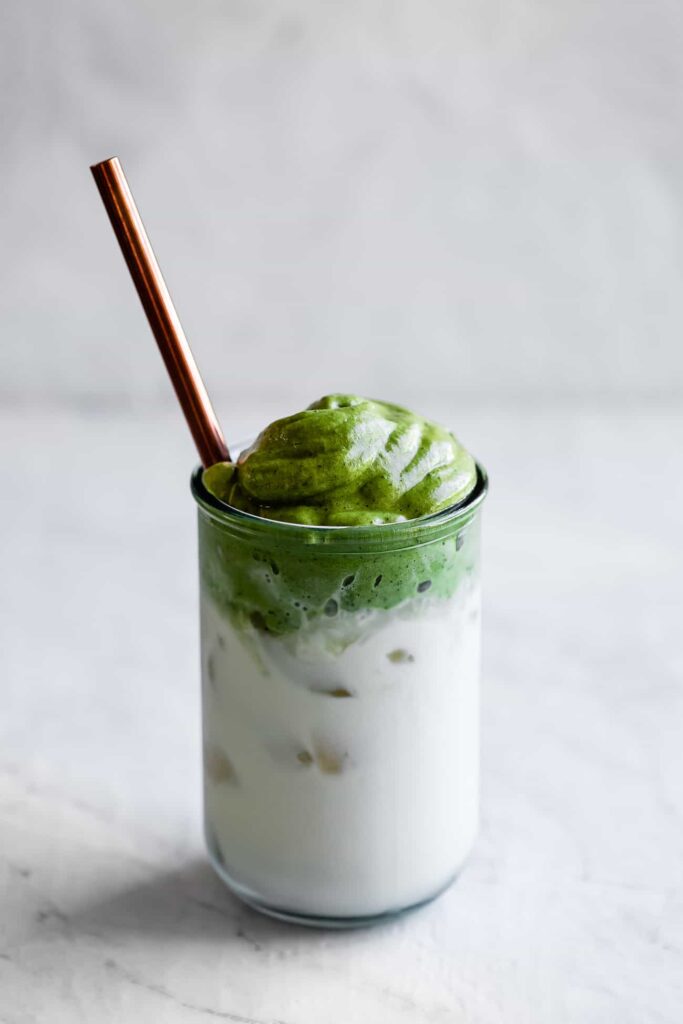 whipped matcha drink