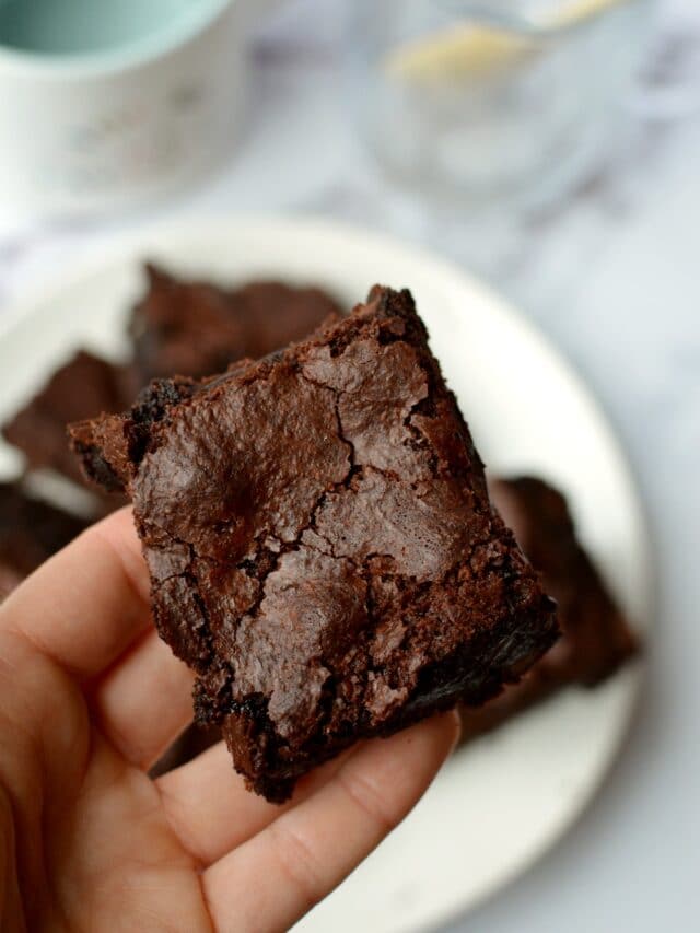 Fudgy Almond Flour Brownies caramel and cashews