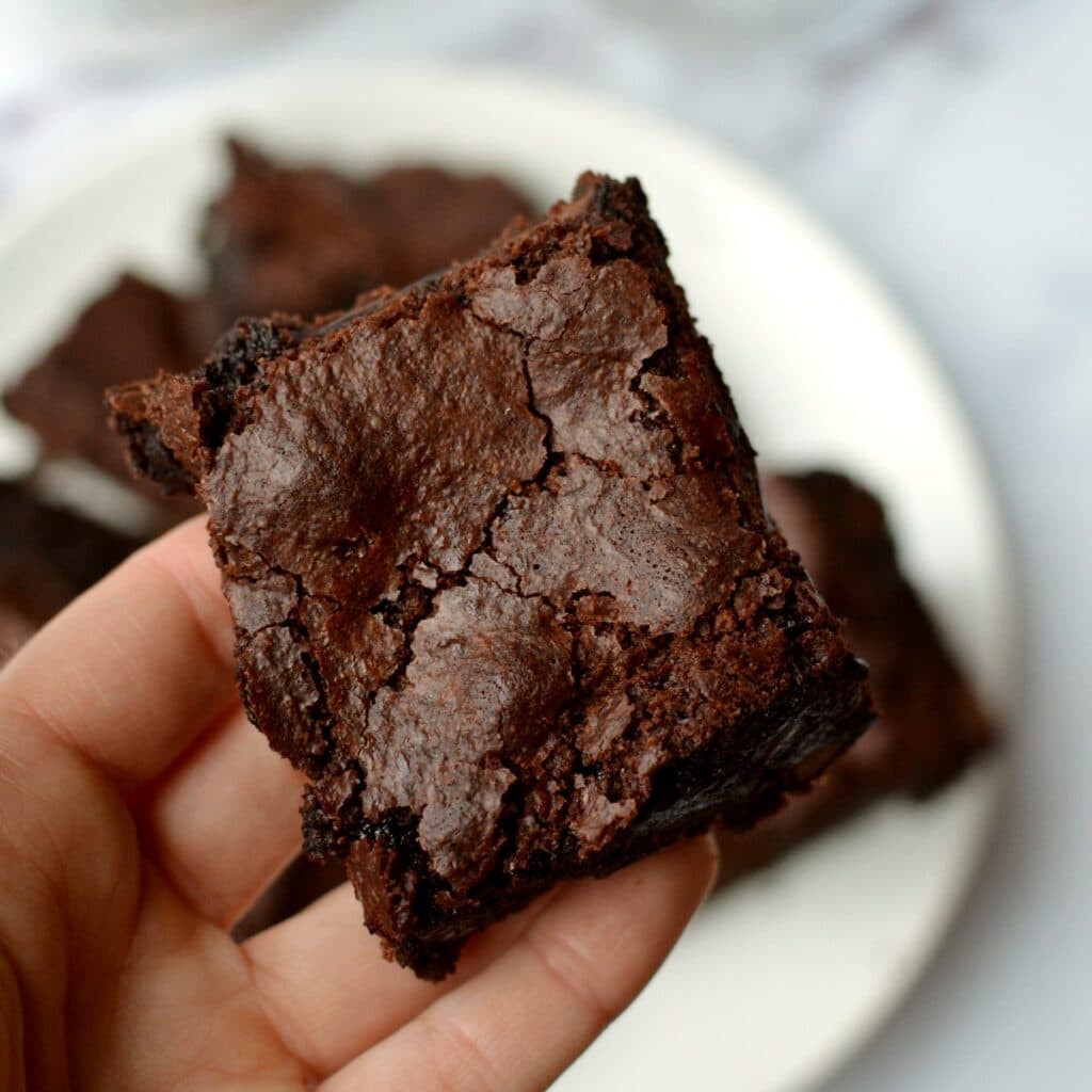 Fudgy Almond Flour Brownies caramel and cashews