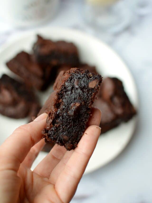 Fudgy Almond Flour Brownies caramel and cashews