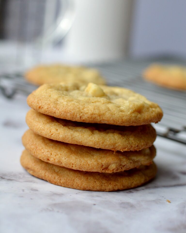 Gluten Free White Chocolate Cookies - caramel and cashews