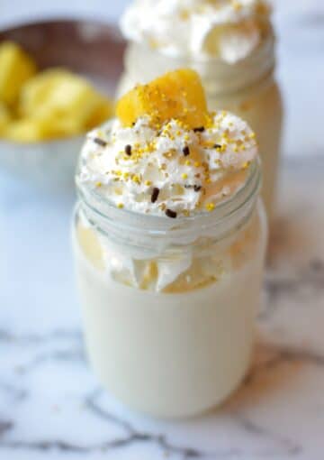 Pineapple Milkshake - caramel and cashews