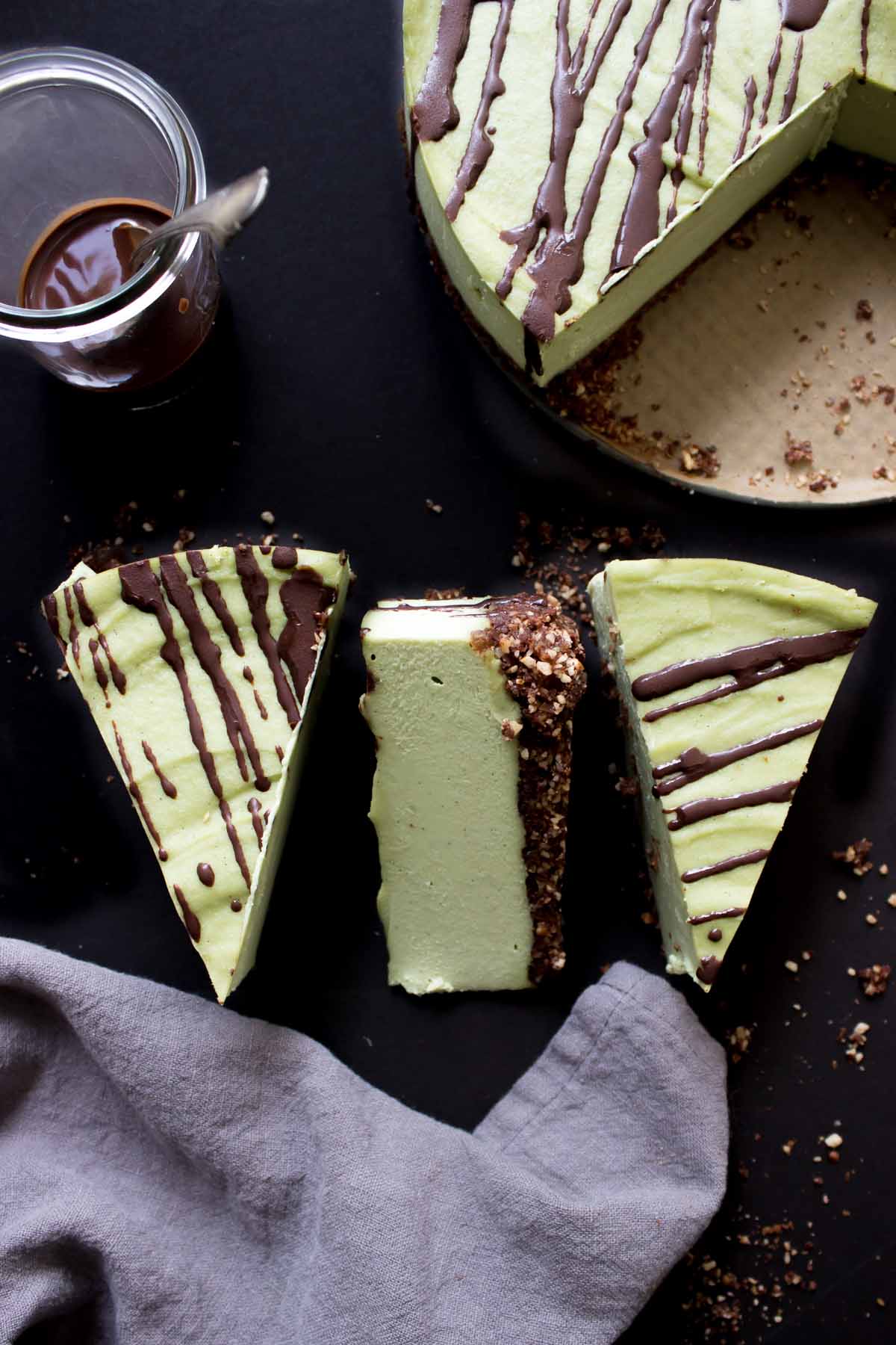 vegan matcha cheesecake