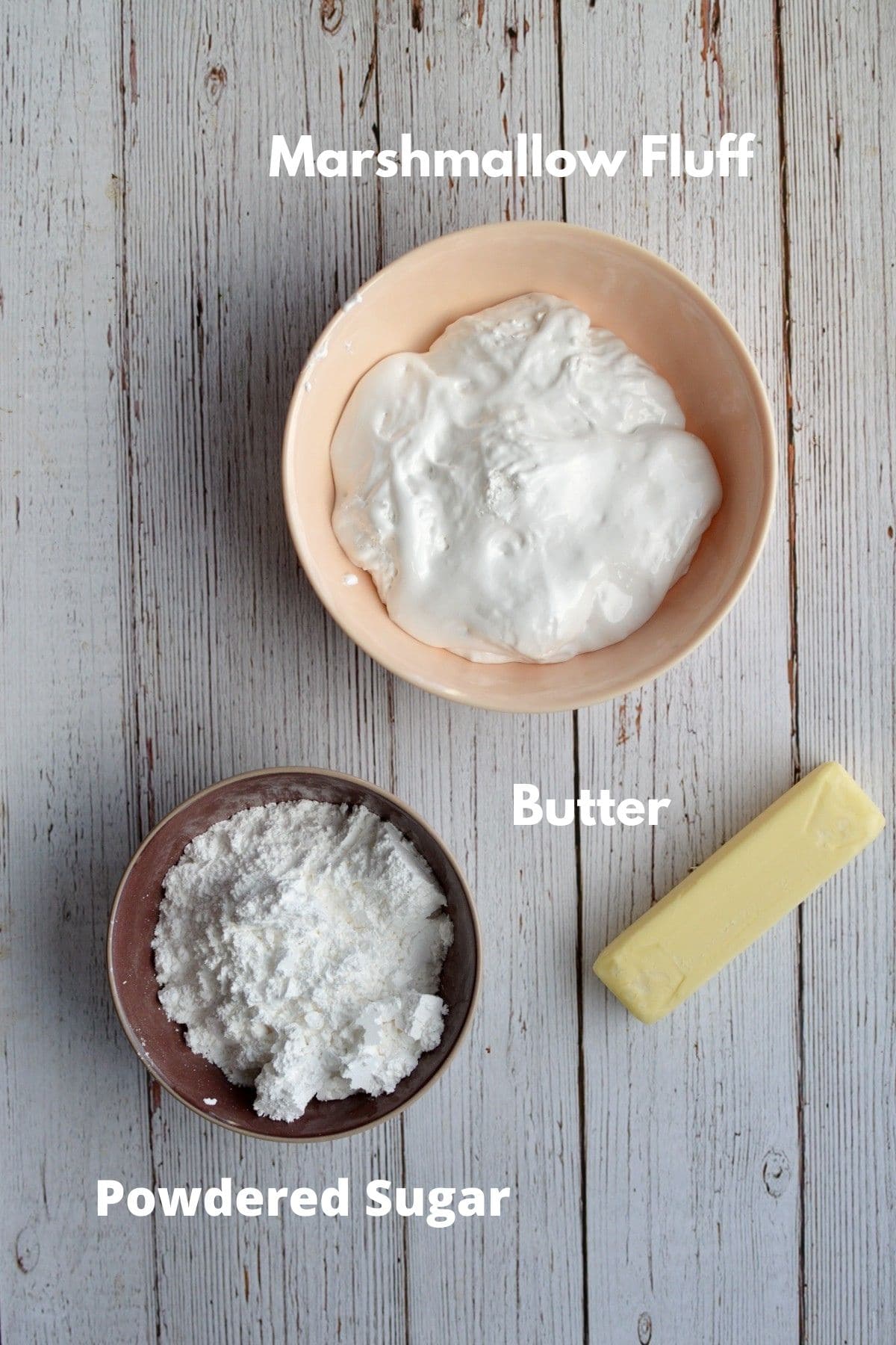 ingredients for marshmallow buttercream