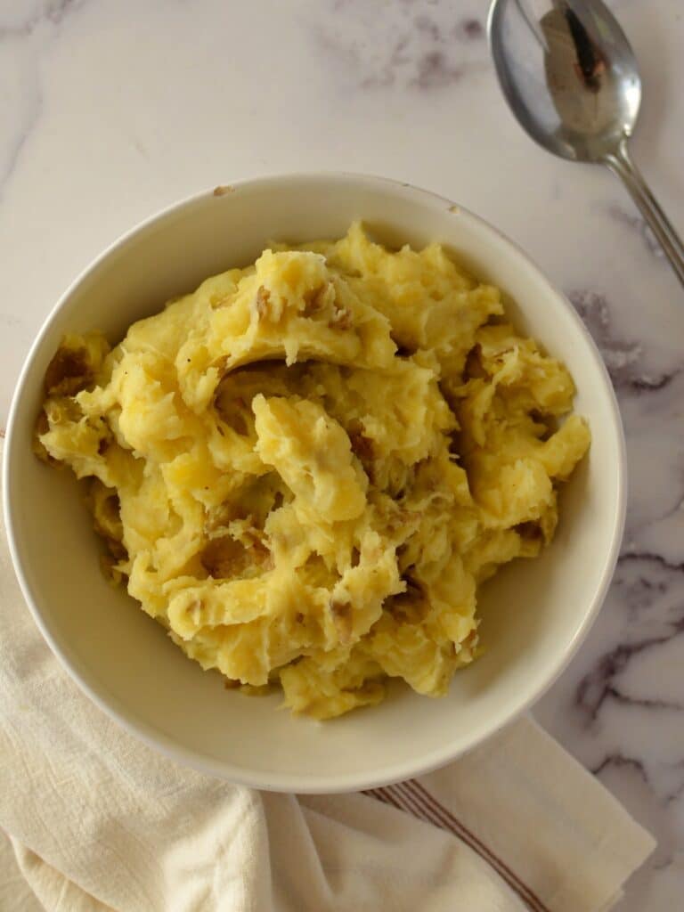 Almond Milk Mashed Potatoes caramel and cashews