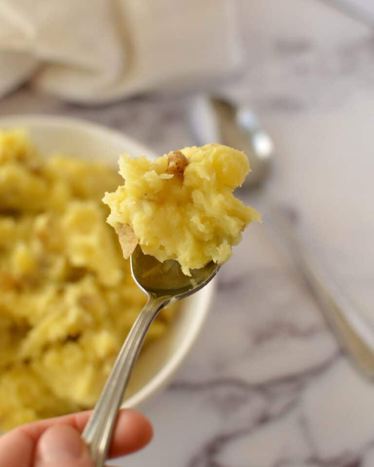 Almond Milk Mashed Potatoes caramel and cashews