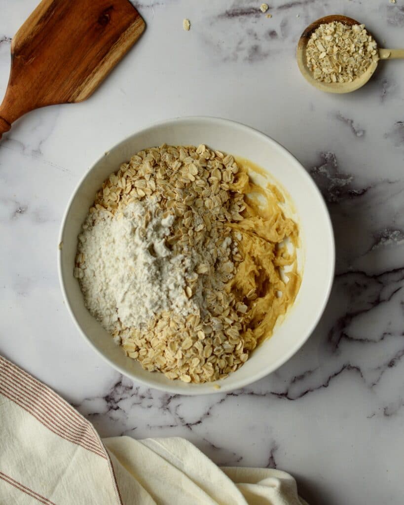 creamed butter with oats on top