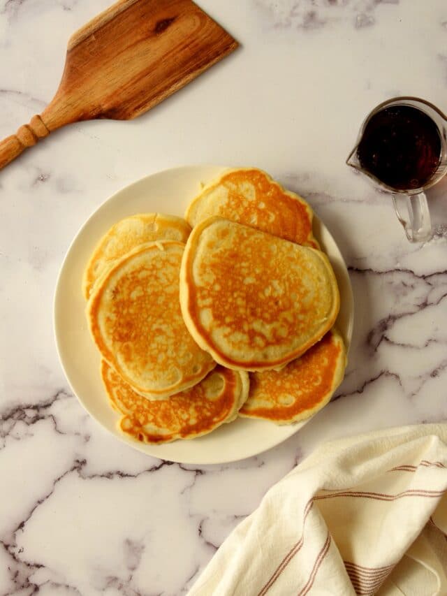 Fluffy Gluten Free Pancakes - caramel and cashews