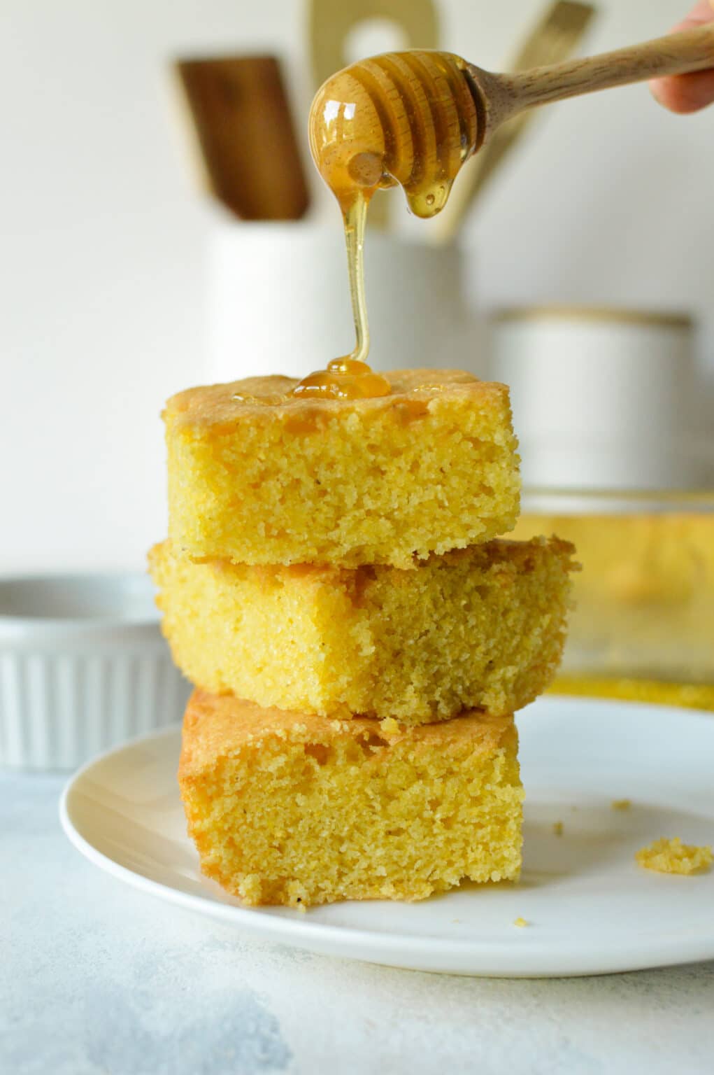 Almond Flour Cornbread [With Cornmeal] caramel and cashews