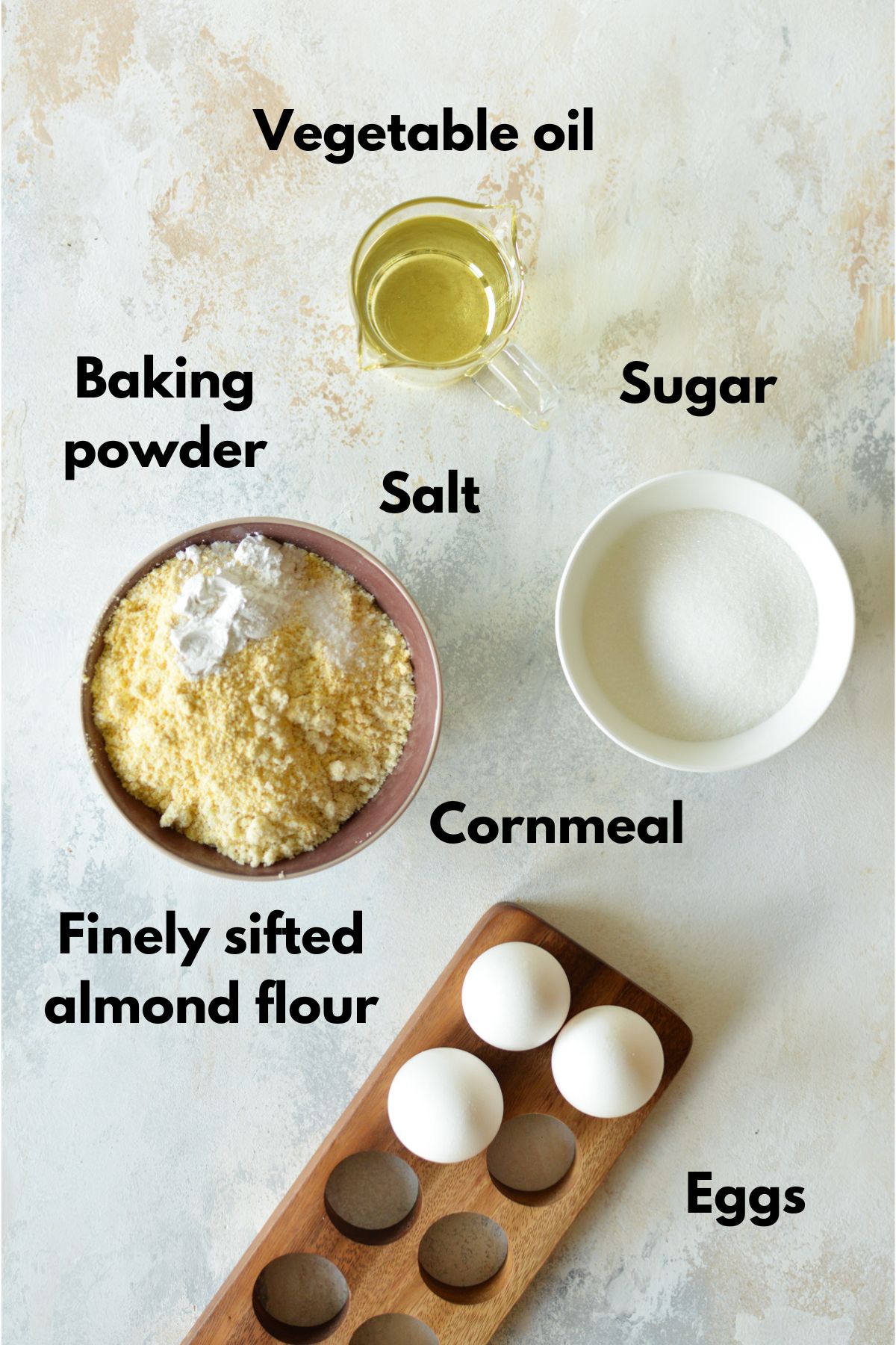 ingredients for almond flour cornbread