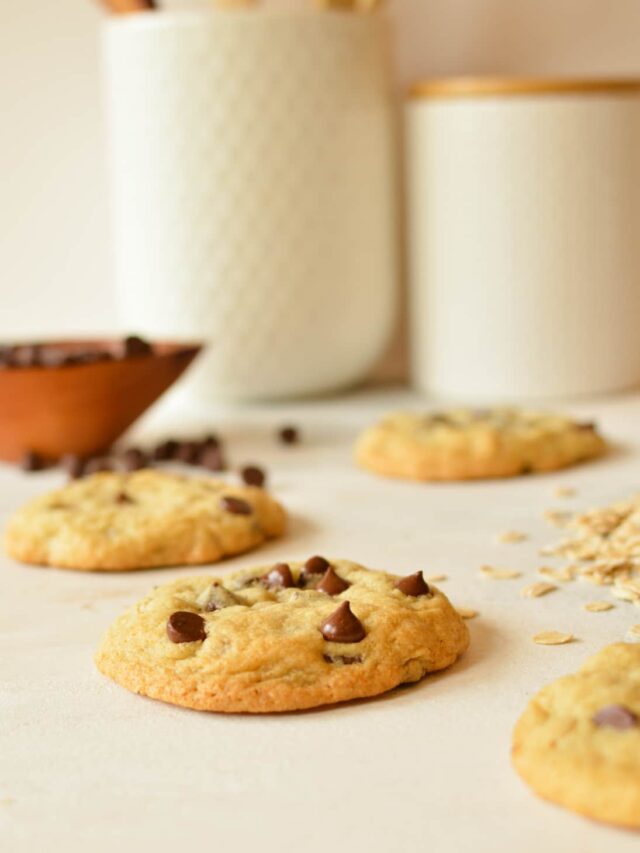 Dairy Free Chocolate Chip Cookies caramel and cashews