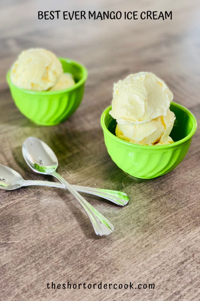 a bowl of mango ice cream