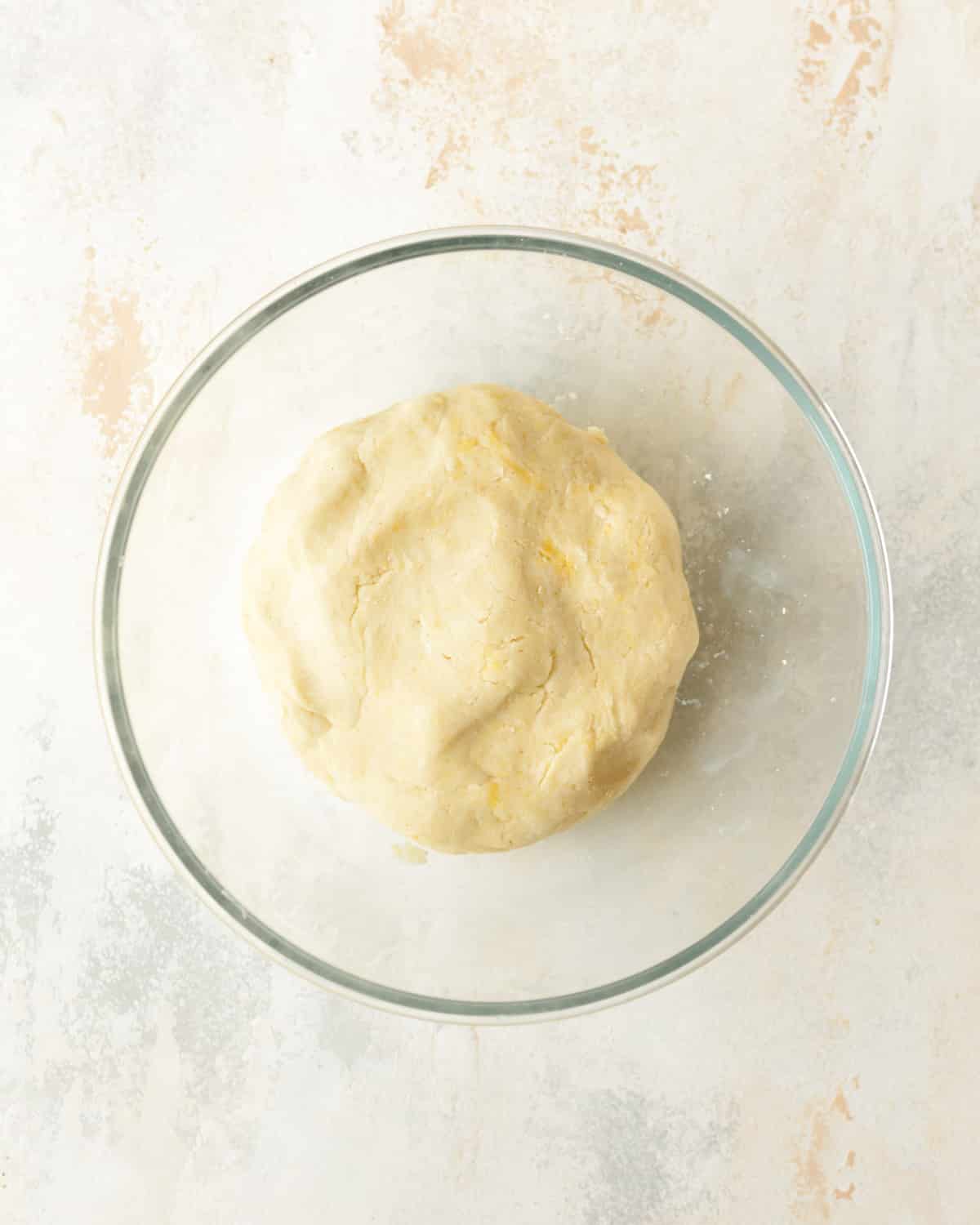 gluten free pie dough in a bowl