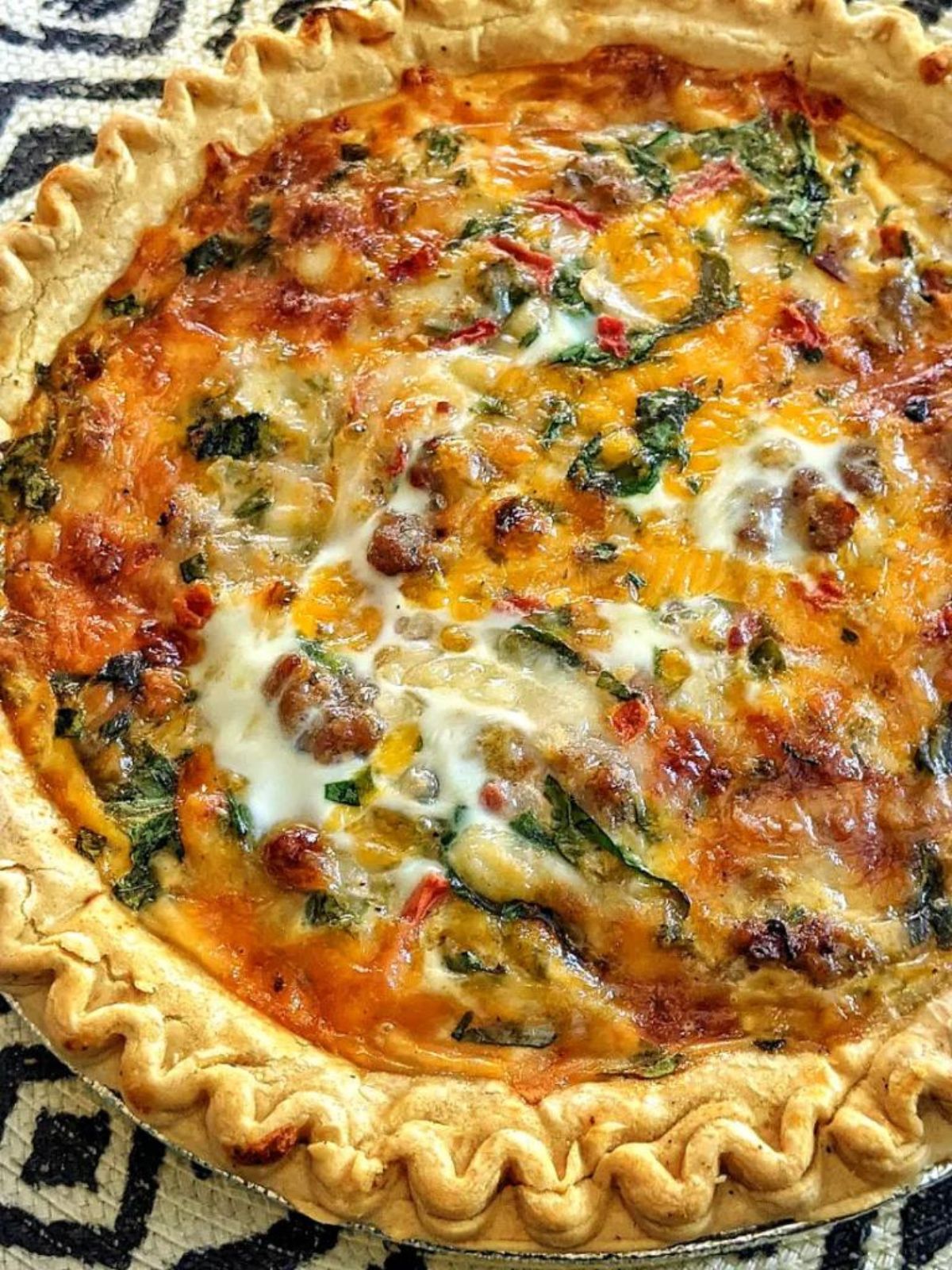 sausage and cheese quiche