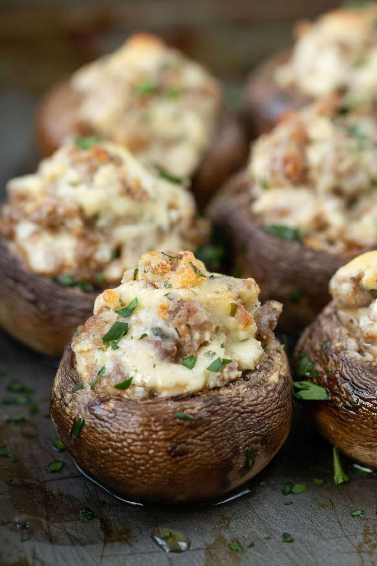 sausage stuffed mushrooms