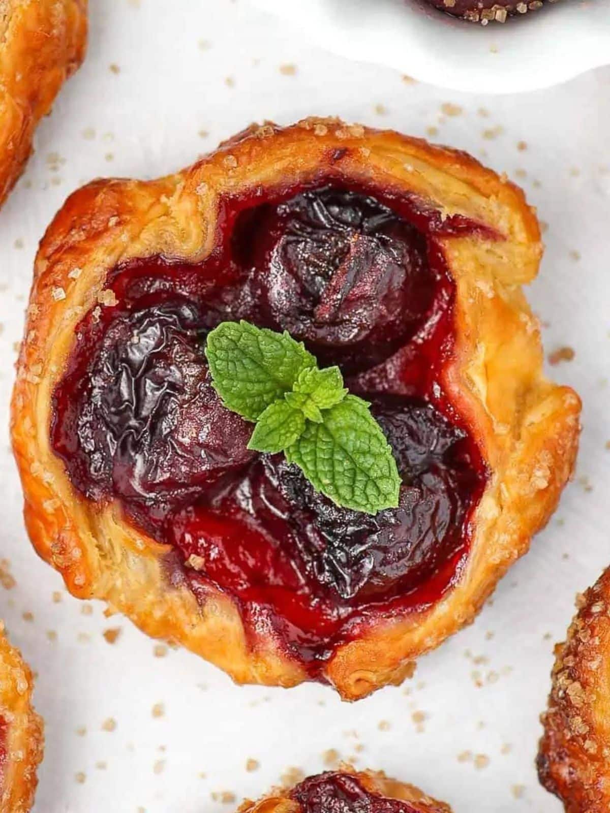 mini cherry tartlet