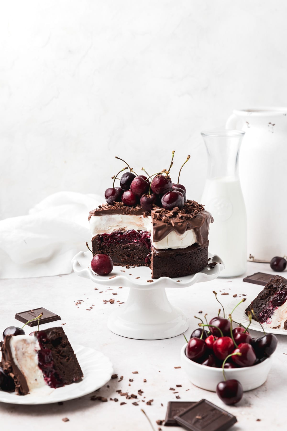 a black forest ice cream cake