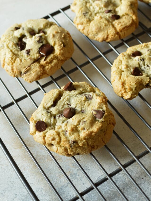 No Butter Chocolate Chip Cookies caramel and cashews