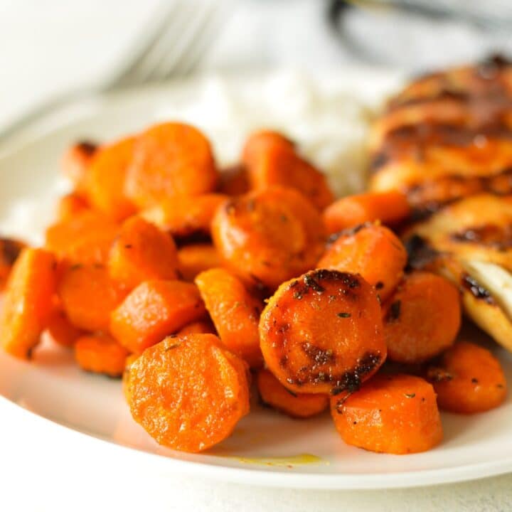 grilled carrots on a plate