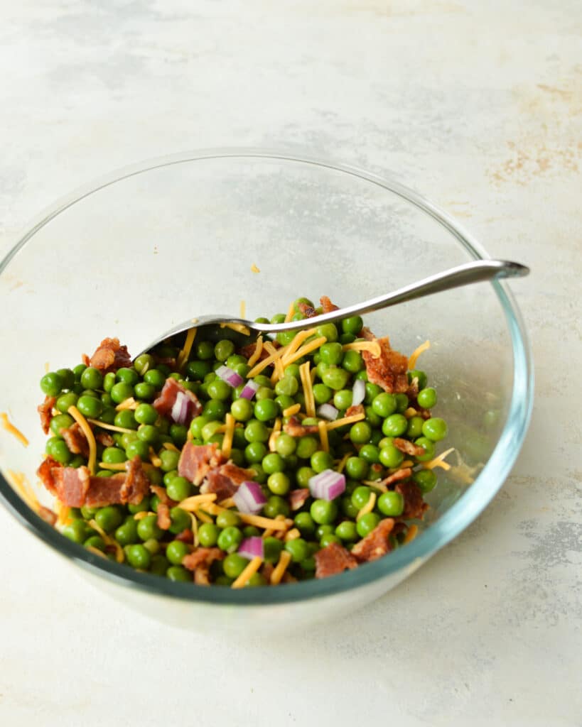English Pea Salad caramel and cashews